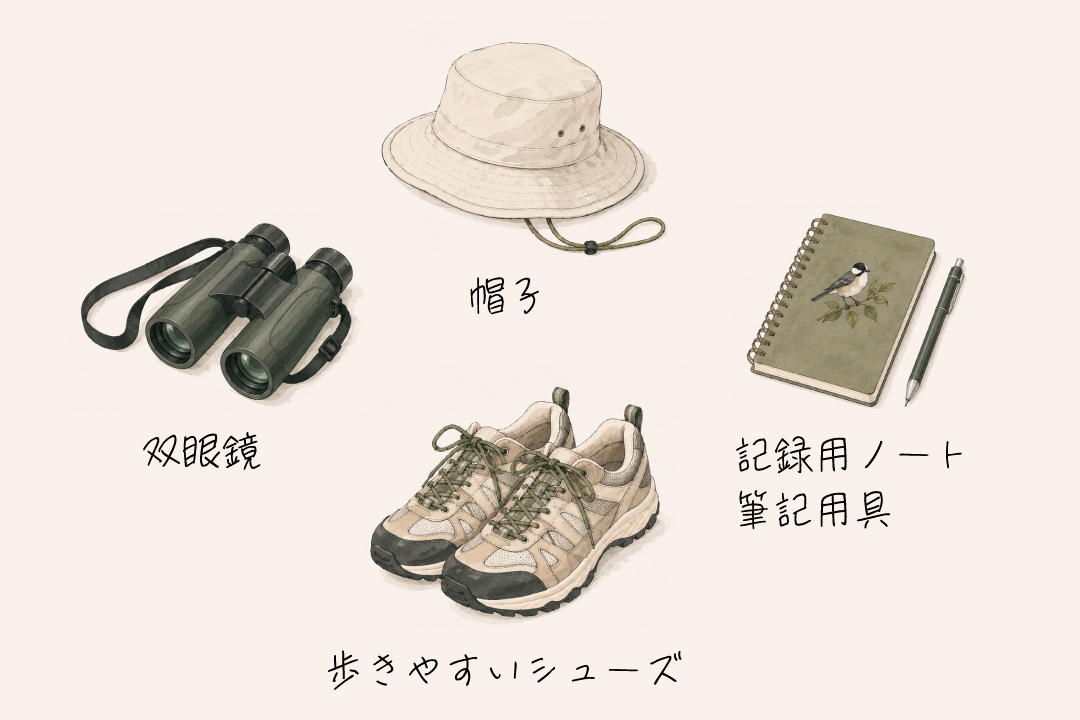バードウォッチング必須アイテム